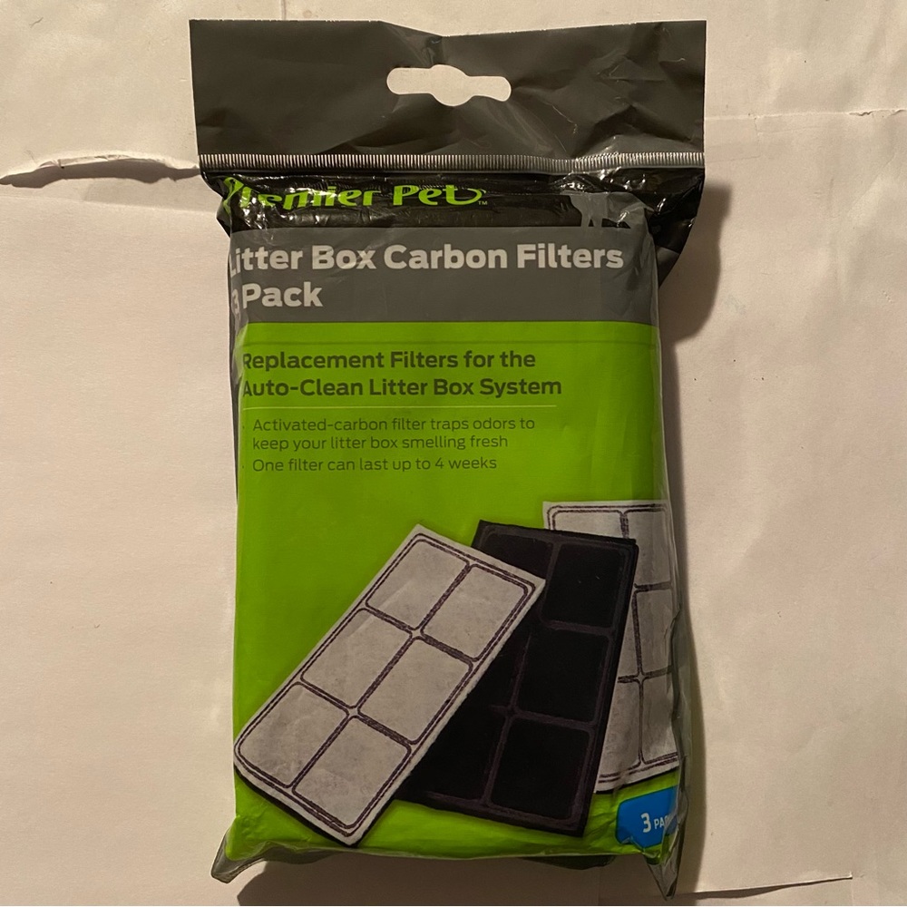Premier Pet Litter Box Carbon Replacement Filters 3 Pack